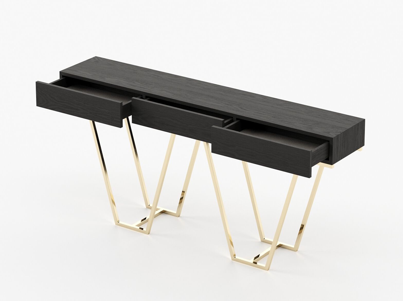 Деревянная прямоугольная консоль с ящиками Laskasas ZURIQUE ARCH-00044629 - Вид №3