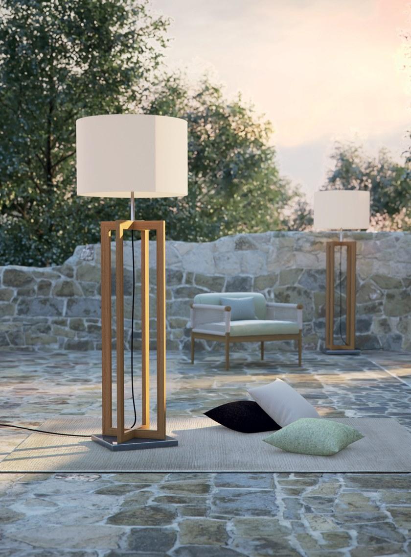 Atmosphera Торшер для наружного освещения из тика и абажура из текстиля Vertigo Vg.fl - Вид №3