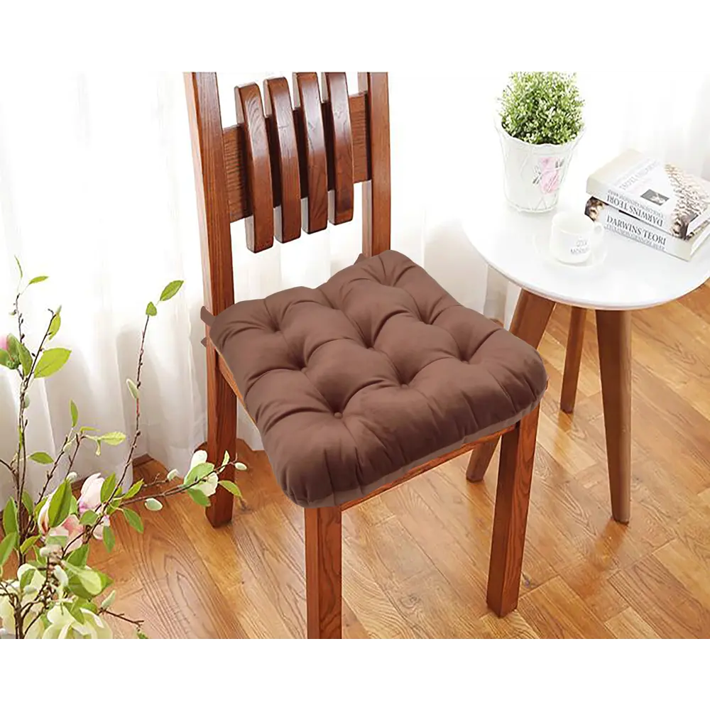 Сидушка для стула «Бархат» 40x36 см цвет пепел розы 82667222 STLM-2086730 Santreyd  - Вид №3
