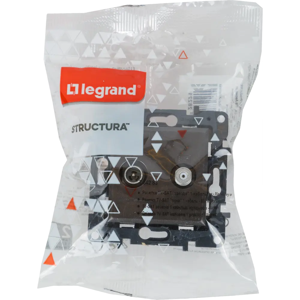 Розетка TV-SAT Legrand Structura двухкабельная цвет магнезиум 82064657 STLM-2093448 - Вид №6