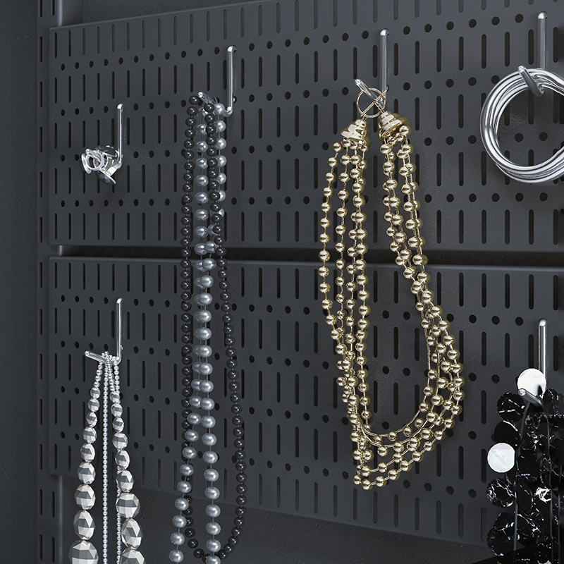 Перфорированная панель , 593х155 мм, черный LJPS0398 Public Steel Россия  - Вид №1