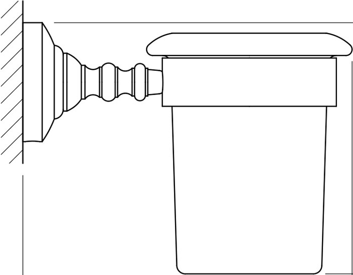 STI 303 Держатель со стаканом 3SC STILMAR MATTE GOLD Treesseci 3SC - Вид №1