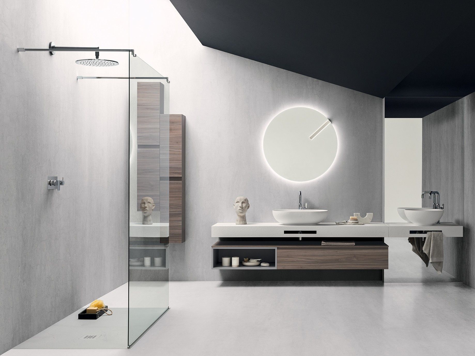 Деревянный подвесной умывальник со встроенным умывальником ARBLU Hito ARCH-00030243