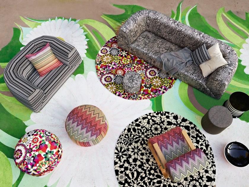 MissoniHome Мягкий пуф со съемным чехлом из ткани sun-id-1352591 - Вид №2