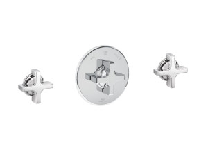 Термостатический набор для душа с 3 отверстиями из хромированной латуни