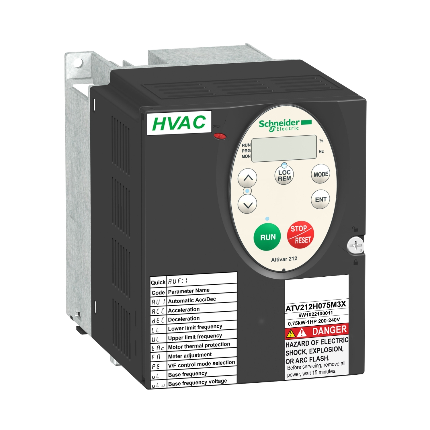 ATV212H075N4 ПРЕОБР ЧАСТОТЫ ATV212 0,75КВТ 480В IP21 Schneider Electric ПЧ 0-90кВт Altivar Process/212/340/61/71 