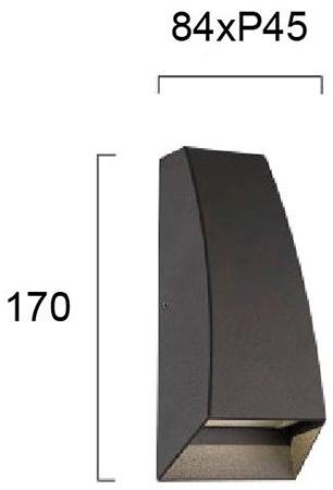 Terzo Light Светодиодный настенный светильник для улицы из алюминия Tech V4227100 - Вид №2