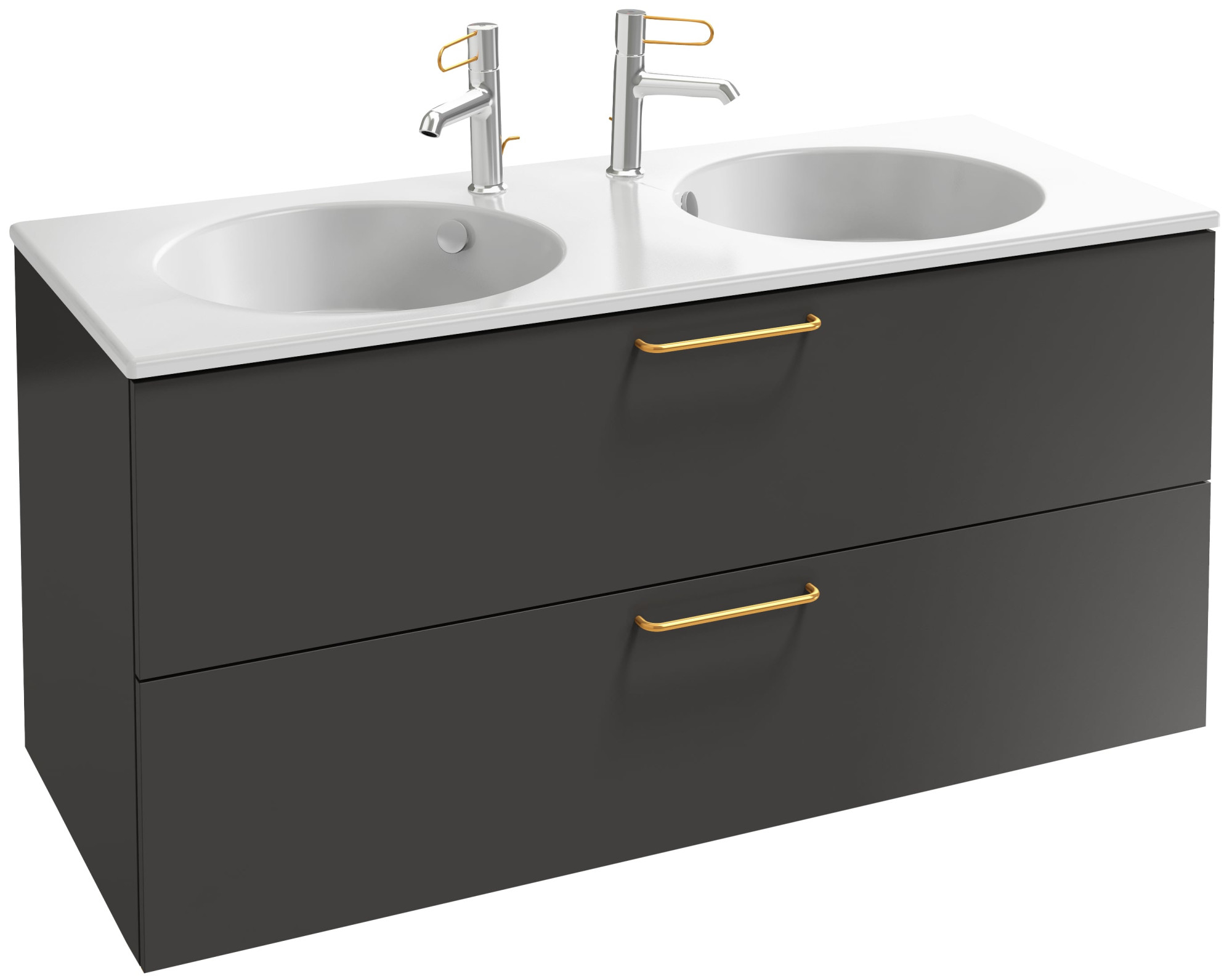 EB2525-R8-E52 Тумба под столешницу 120 см, 2 ящика, золотая ручка JACOB DELAFON ODÉON RIVE GAUCHE ODEON RIVE GAUCHE