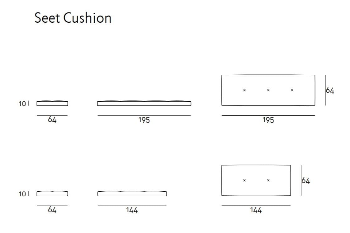 Съемная скамья из ткани Living Divani Сумо ARCH-00080527 - Вид №5