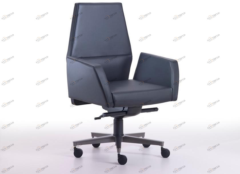 i 4 Mariani Кожаное кресло руководителя с подлокотниками на колесиках со средней спинкой Kefa sun-id-1465604