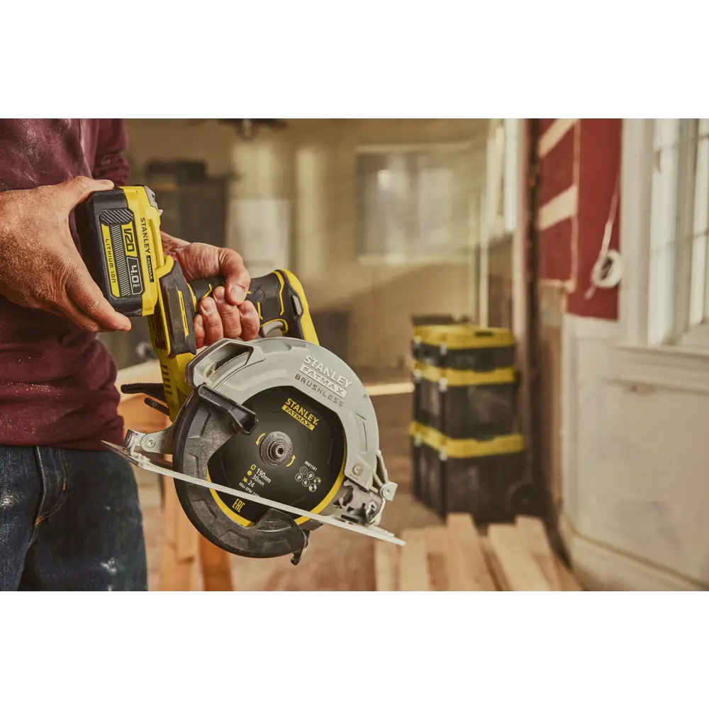 Циркулярная пила аккумуляторная Stanley Fatmax SFMCS550B-XJ, 18 В, 190 мм, без АКБ и ЗУ STLM-2064637 - Вид №11