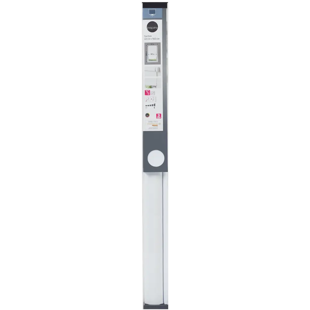 Штора рулонная блэкаут Inspire Santos 40x160 см белая White 0 82668304 STLM-2099699 - Вид №5