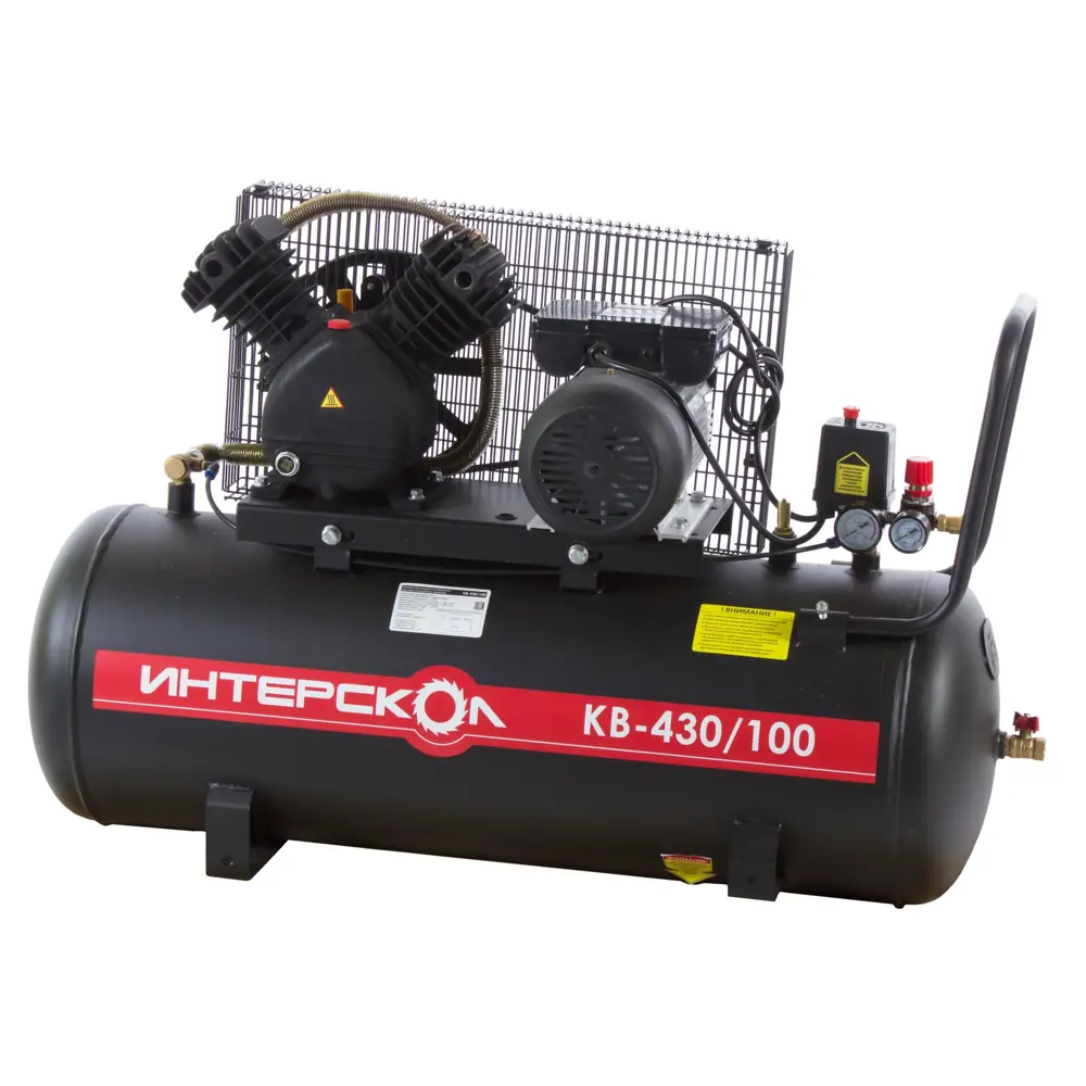 Компрессор масляный Интерскол 100 л 430 л/мин. 2.2 кВт STLM-2090280