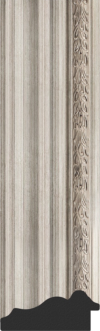 BY 4018 Зеркало с гравировкой в багетной раме - римское серебро 88 mm EVOFORM Exclusive-G - Вид №3