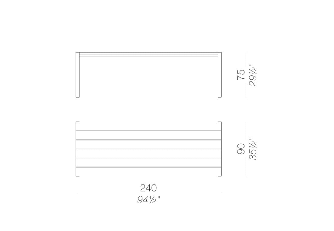 Прямоугольный садовый стол Lapalma PANCO OUTDOOR ARCH-00096940 - Вид №7