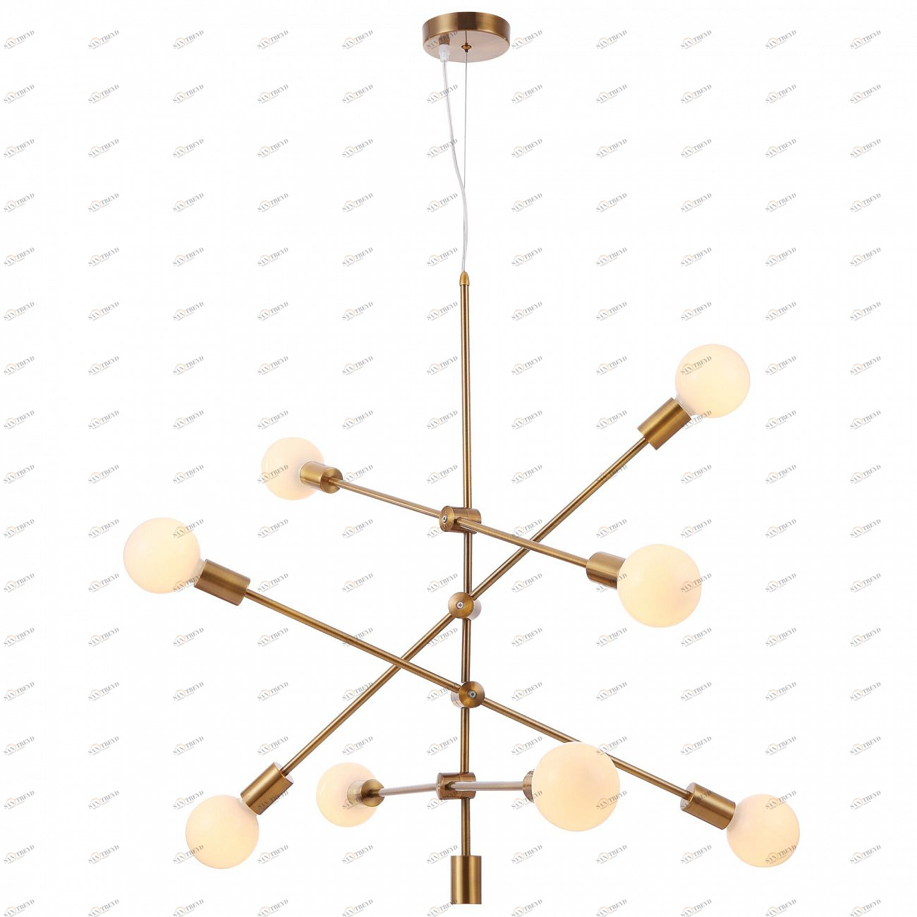 Светильник потолочный на 8 ламп латунь Octavia FR5043PL-08BS FREYA MODERN 00-3957106 Латунь