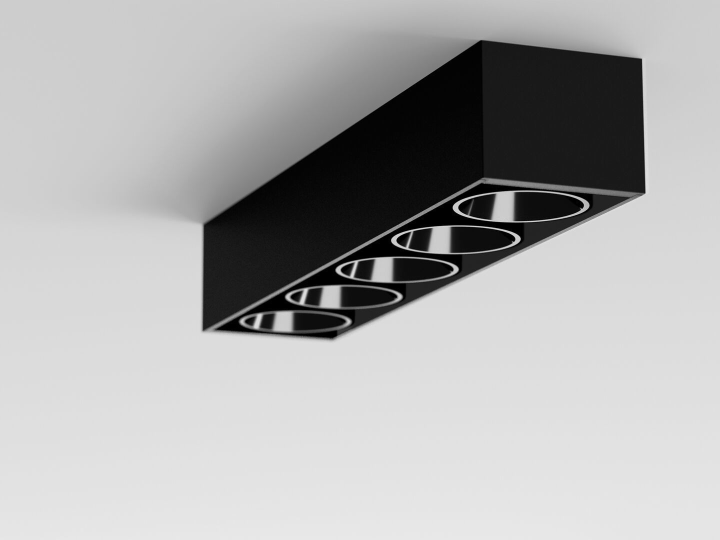 Алюминиевый светодиодный потолочный светильник Arkoslight Черный пульт дистанционного управления Foster Surface ARCH-00027779 - Вид №4