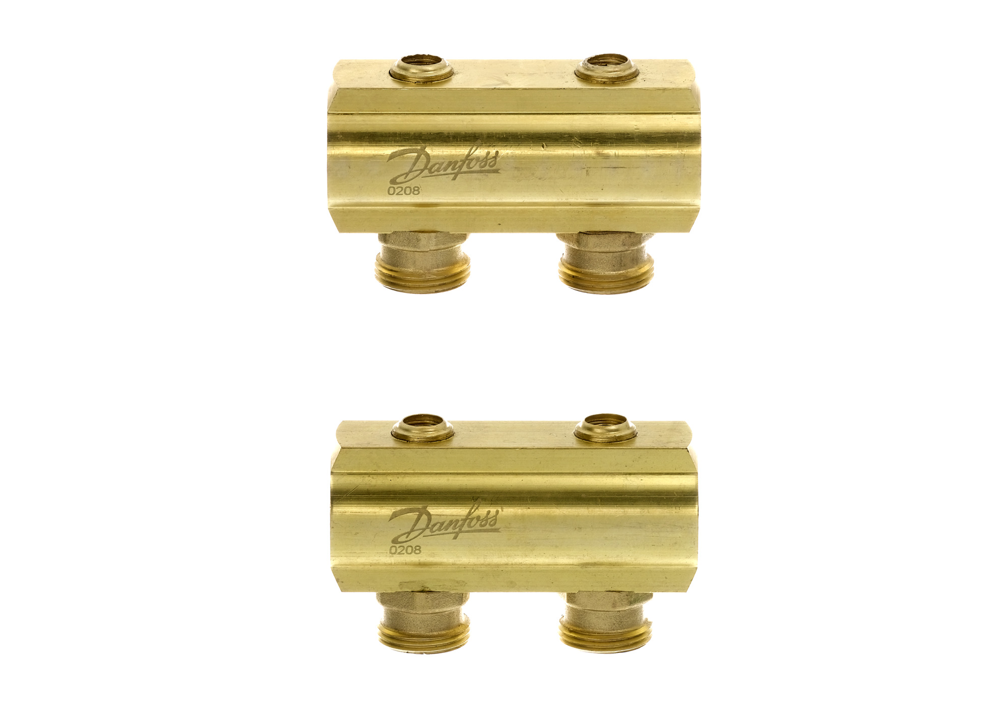 Danfoss Распределительные коллекторы типа FHF для систем водяного отопления с внутренней резьбой FHF Коллектор с запорн. вентилем 5+5 088U0545  - Вид №1