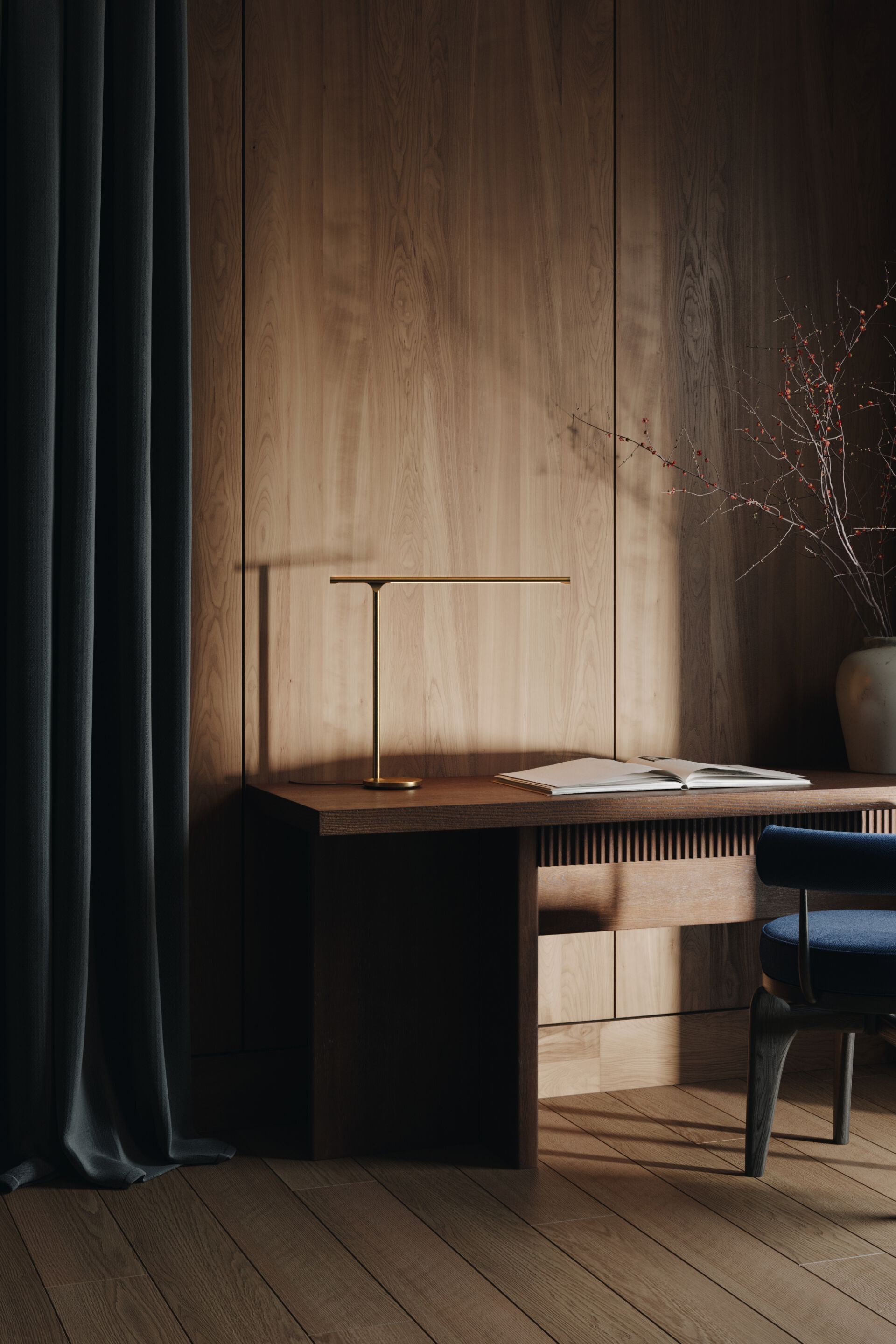 Регулируемая латунная светодиодная настольная лампа Rakumba ARCH-00009320 - Вид №2