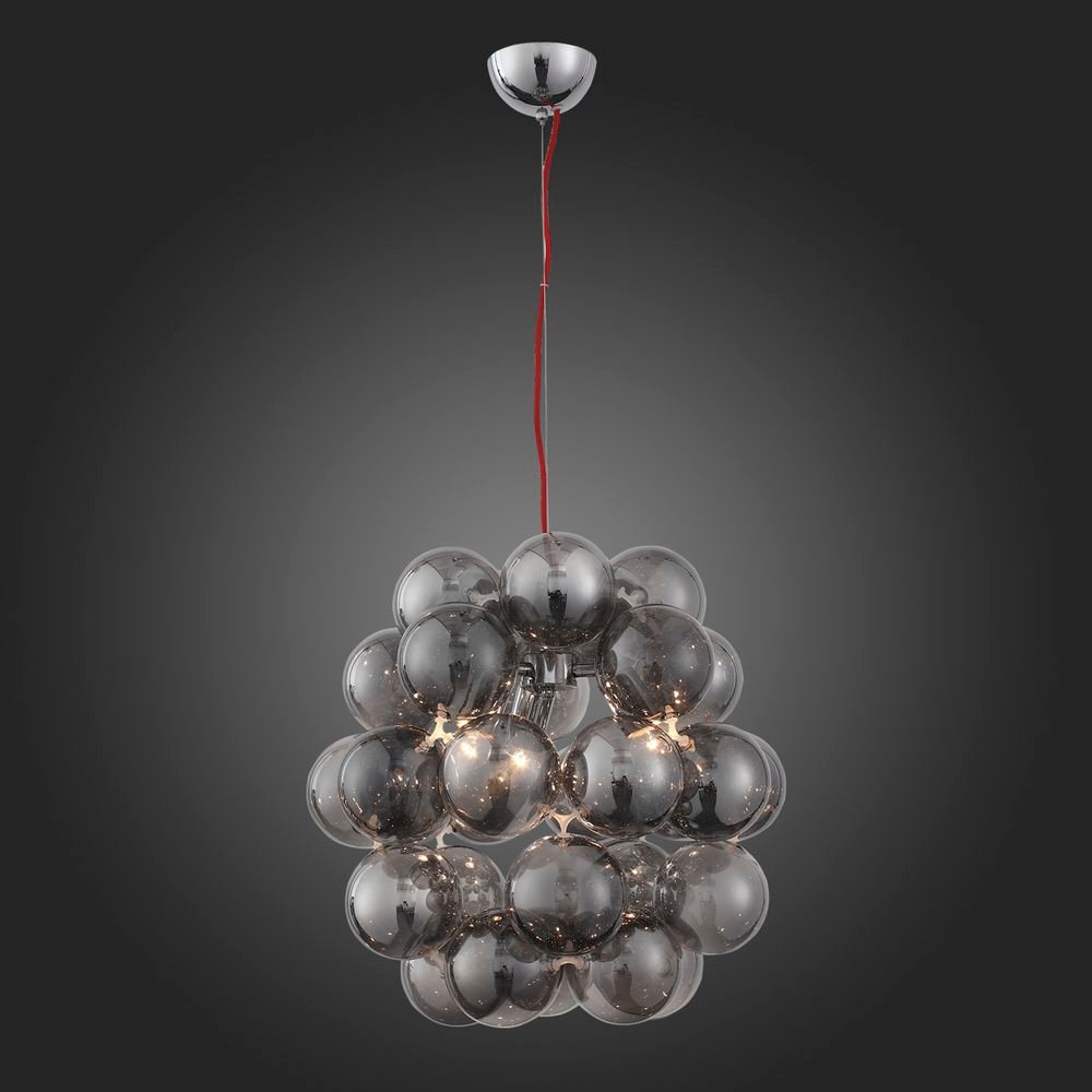 Подвесная люстра ST Luce Odetta SL533.403.03 ST LUCE ДИЗАЙНЕРСКИЕ, ODETTA, ШАР 057863 Серый  - Вид №2