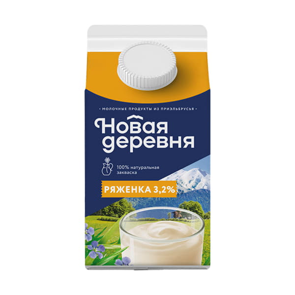 Ряженка 3,2% Новая деревня 450 г БЗМЖ Santreyd 20915