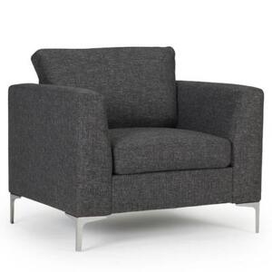 Кресло Shea с хромированными ножками, темно-серое