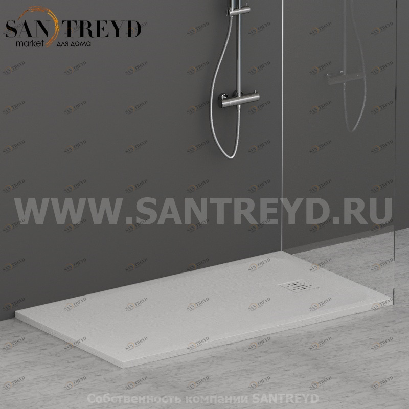 DR14080501 Душевой поддон 140х80 см цвет Белый бархат Globo DOCCIASMART Италия Ceramica Globo