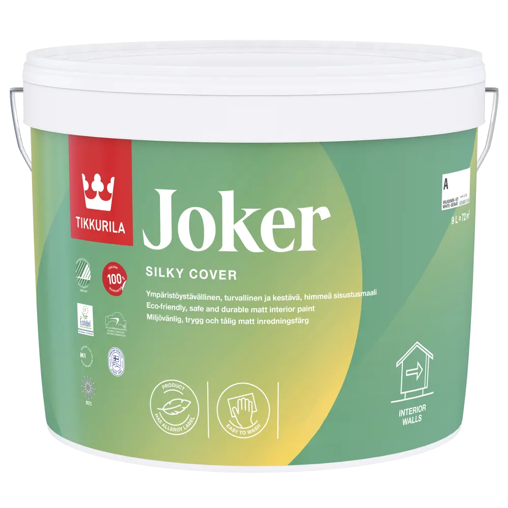 Краска для стен и потолков Tikkurila Джокер цвет белый 9 л STLM-2062234 - Вид №1