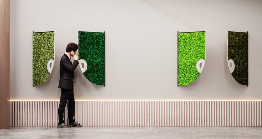 GREEN MOOD Звукопоглощающая офисная перегородка из мха Design sun-id-1473076 - Вид №2