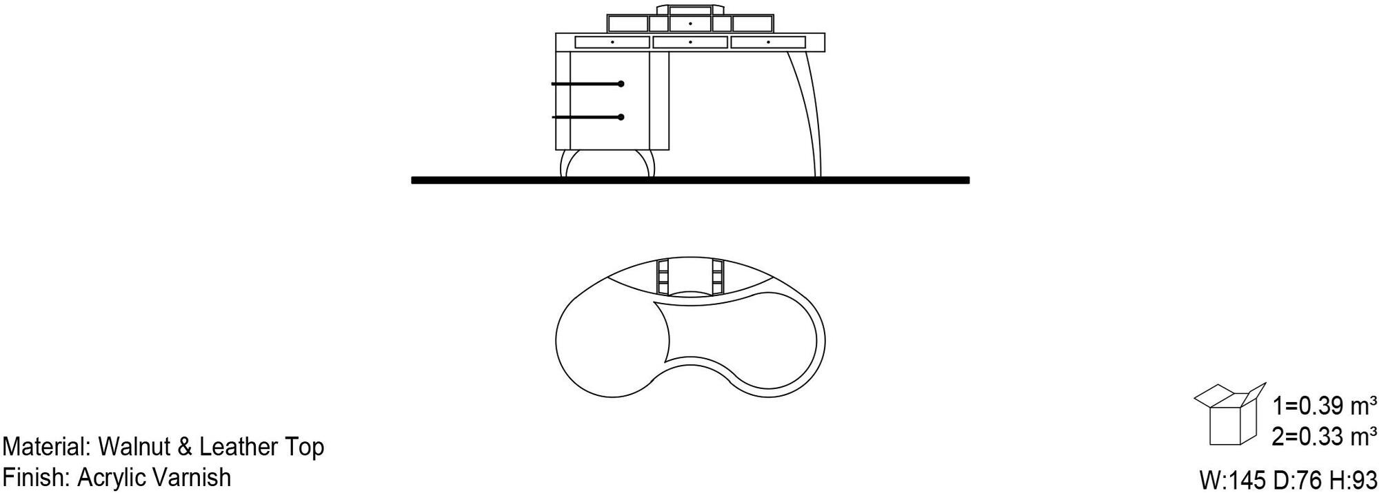 Mobi Деревянный стол с ящиками sun-id-1419888 - Вид №3