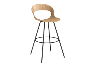 Деревянный табурет со спинкой