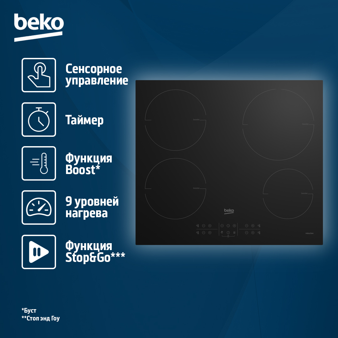 8171911 Индукционная варочная поверхность Beko HII 64200 MT STDN-0075525 - Вид №6