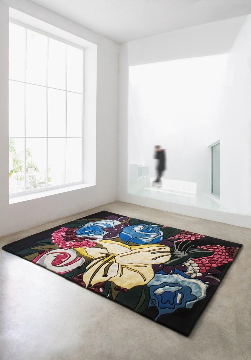 NOW Carpets Коврик ручной работы с цветочным рисунком из бамбукового шелка и шерсти Bloom sun-id-1387809 - Вид №5