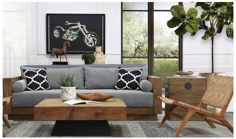 Arrediorg.it® Низкий квадратный журнальный столик из массива дерева Woodside Ah702-1 table  - Вид №7