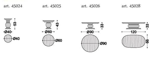Круглый деревянный журнальный столик OPERA CONTEMPORARY ARKEL ARCH-00025583
