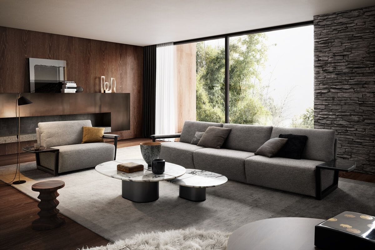 Мраморный низкий овальный журнальный столик для гостиной i 4 Mariani GIOTTO ARCH-00051674 - Вид №7