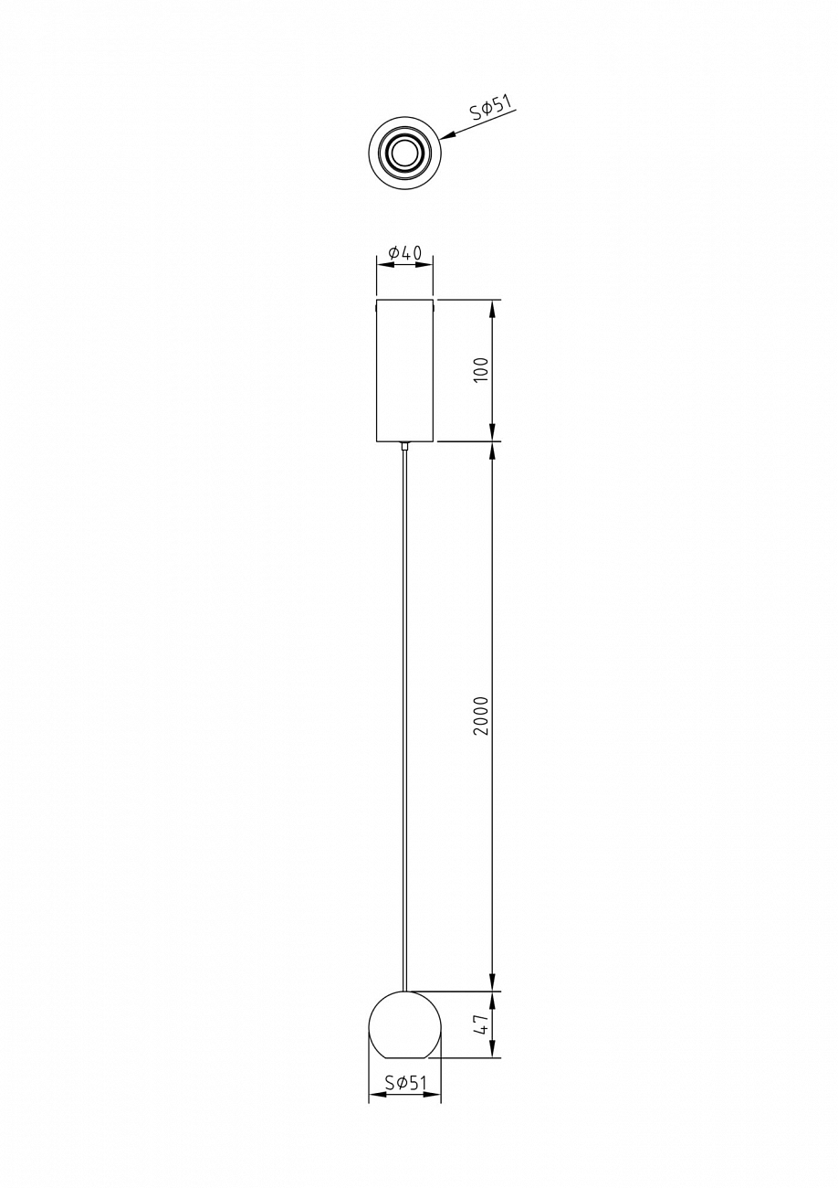 Светильник подвесной светодиодный 215 см золотой Harmat P067PL-L5G3K TECHNICAL PENDANT 00-3957085 Золото  - Вид №6