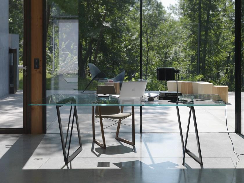 Casamania & Horm Прямоугольный стол из металла и стекла Quadror™ sun-id-1499047 - Вид №2