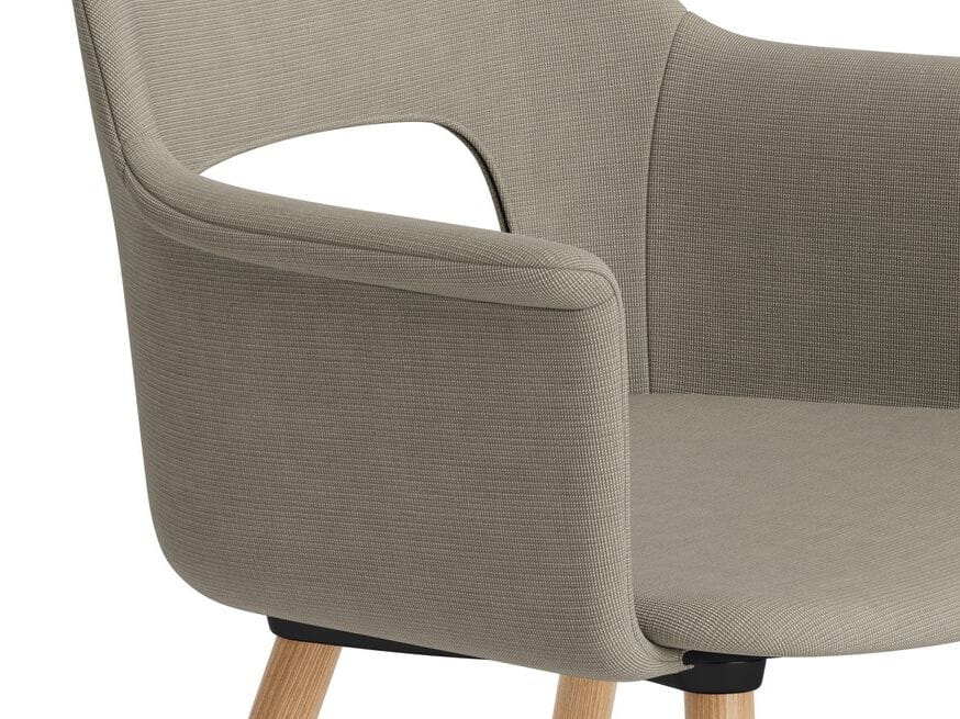 Мягкое кресло с открытой спинкой с подлокотниками Hay макет ARCH-00068393 - Вид №1