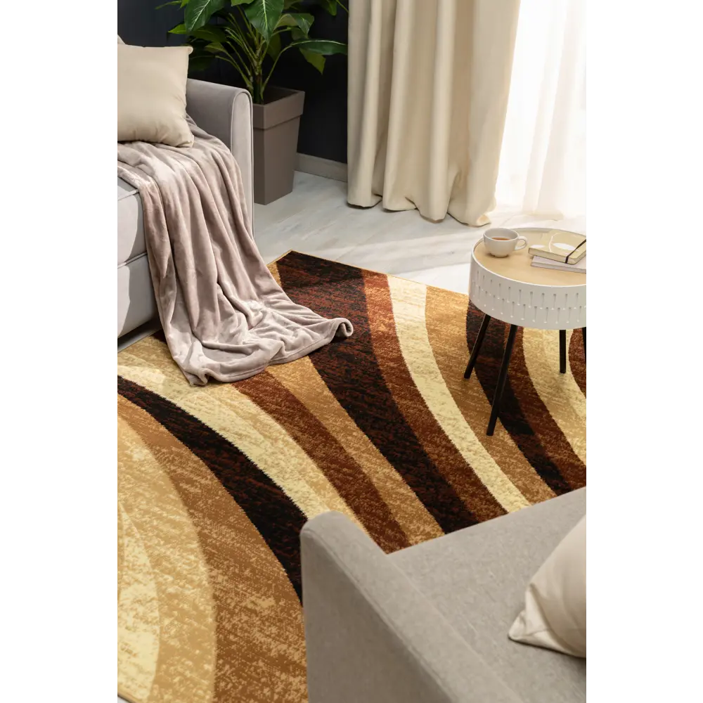 Ковер полипропилен Лагуна D234O 150x190 см цвет светло-коричневый MERINOS STLM-2200428 - Вид №4