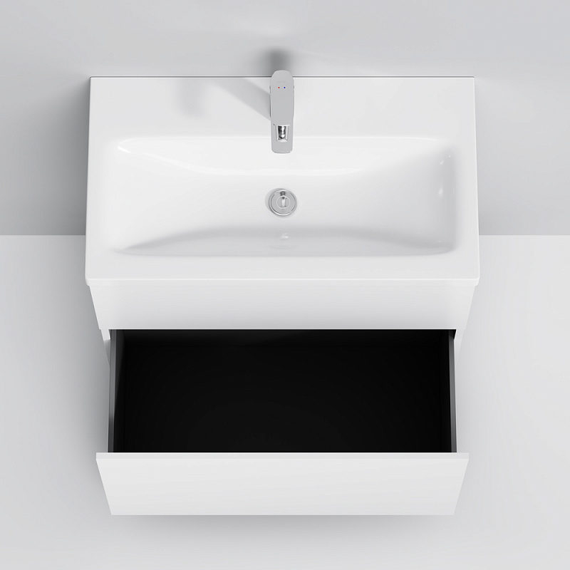 M90FSX07522WG32 База под раковину напольная 75 см 2 ящика push-to-open цвет: белый глянец AM.PM Gem - Вид №3