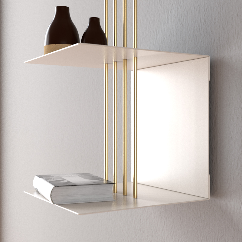 Полка с разделителем Teaser, жемчужно-белая UMAGE 5004 - Вид №2