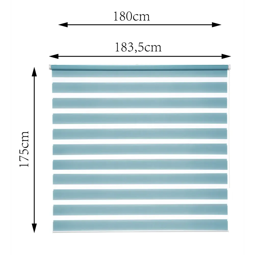 INSPIRE Peter - Рулонная штора день-ночь бирюзового цвета 180x175 см 85225659 STLM-0060093 - Вид №2