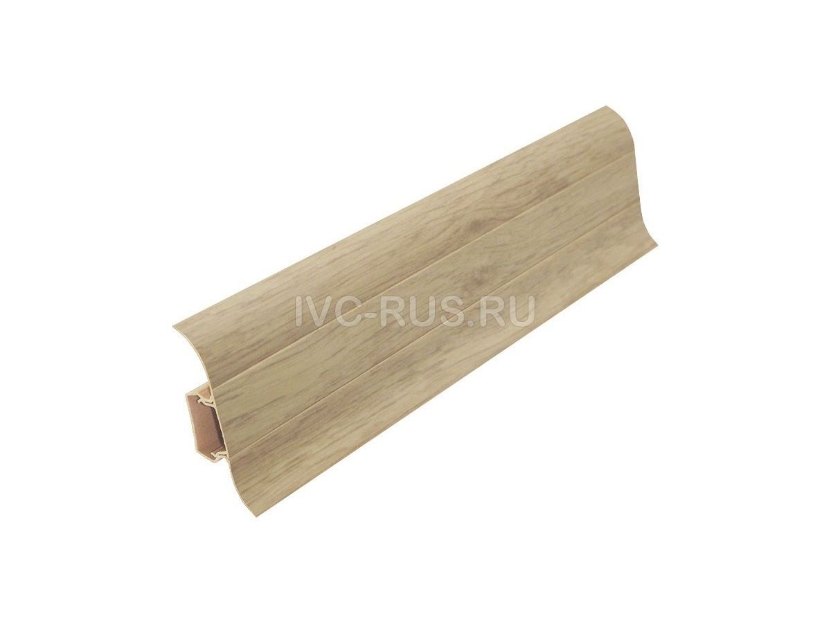 Плинтус пластиковый с кабель-каналом и мягким краем KЛАССИК 55 i51931 IVC-RUS 