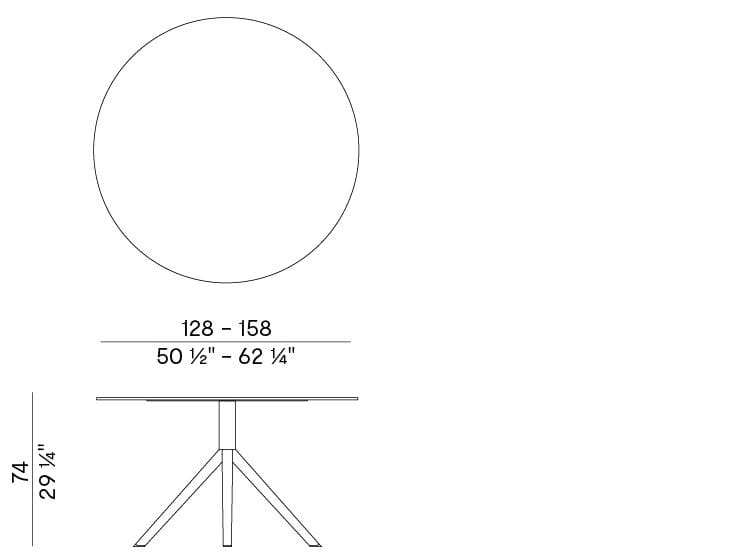 Круглый садовый стол HPL Potocco OTX ARCH-00094708 - Вид №5
