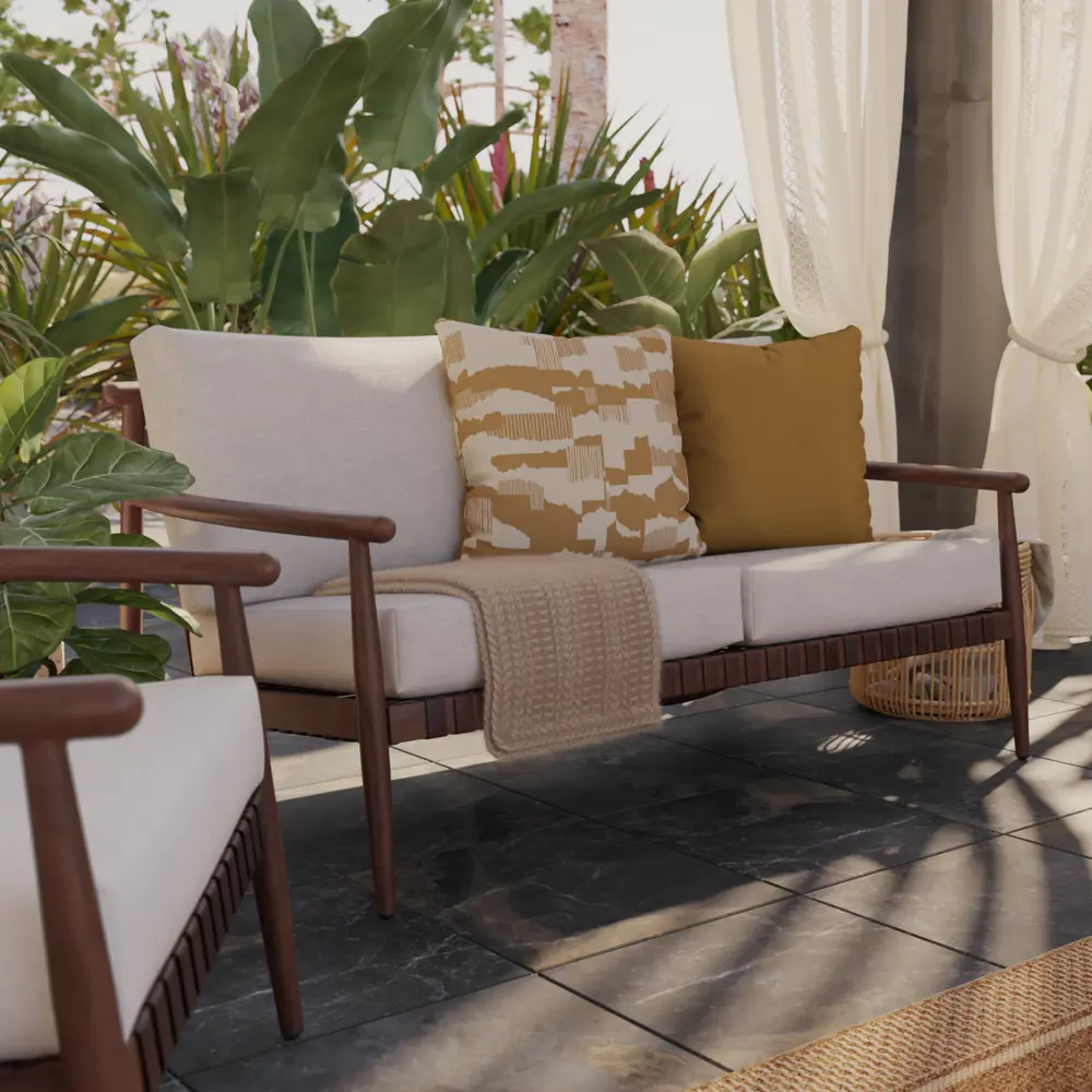 NATERIAL RETRO Садовый диван двухместный с подушками, алюминиевый каркас 87898645 STLM-0955498 - Вид №4