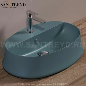 SH05NAVYMATT Накладная раковина на столешницу  овальная Simas Sharp