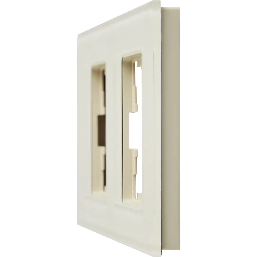 Рамка IEK Brite-2 для розеток и выключателей в ванильном цвете 87761317 STLM-1102971 - Вид №1