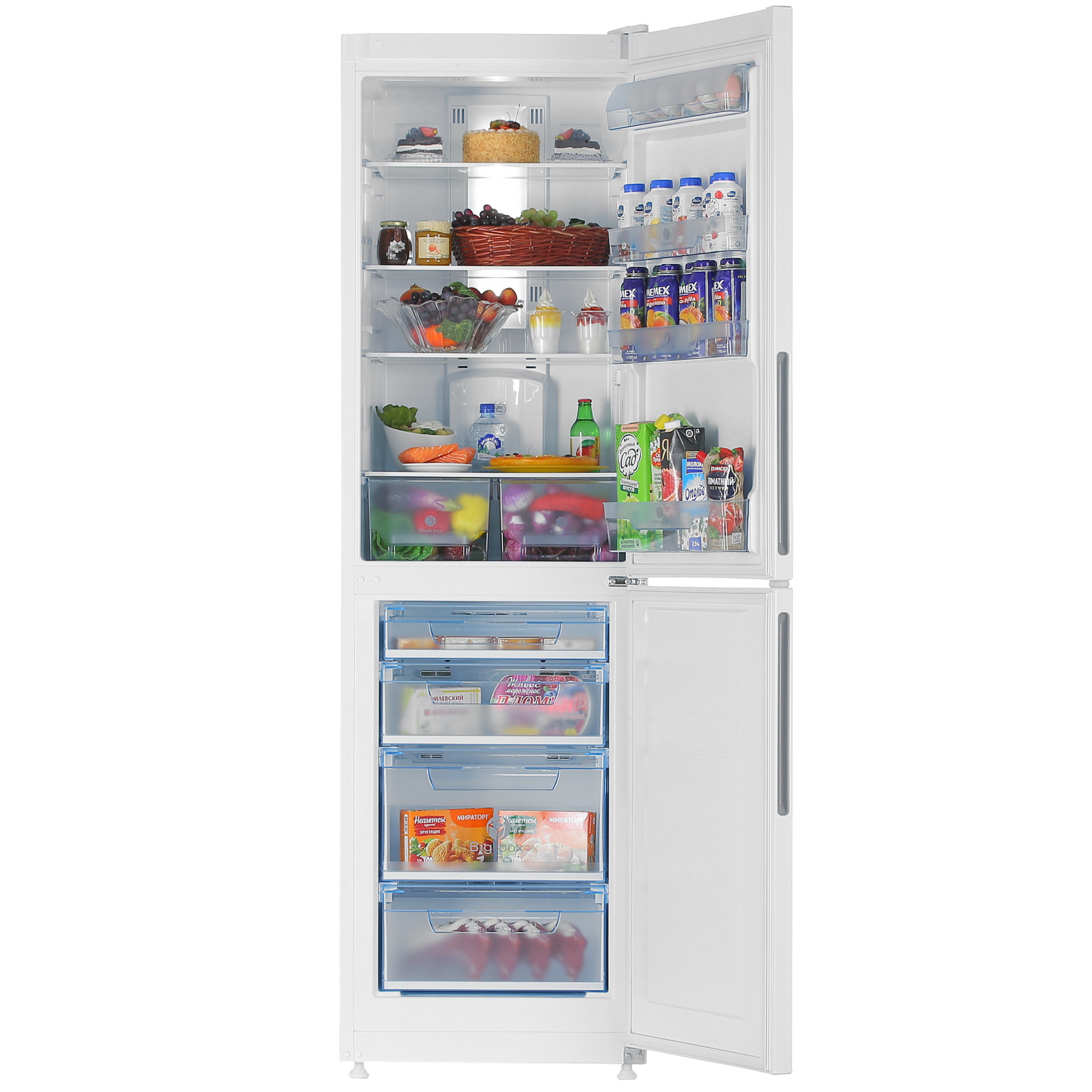 8195032 Холодильник с морозильником   Pozis RK-FNF-173 белый STDN-0043179 - Вид №5