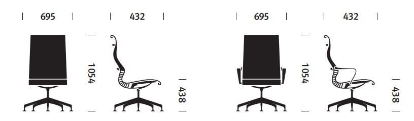 Сетчатое вращающееся офисное кресло с подлокотниками Herman Miller Setu ARCH-00041036 - Вид №15